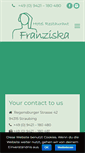 Mobile Screenshot of hotel-franziska.de